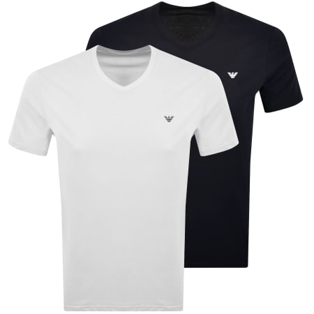 Emporio Armani 2 Pack V Neck T Shirts | Mainline Menswear gb